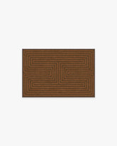 Labyrinth Brown & Orange Flatwoven Rug by Jonathan Adler