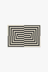 Op Art Charcoal Rug by Jonathan Adler