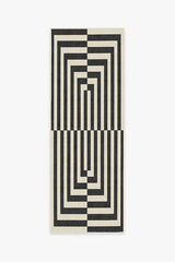 Op Art Charcoal Flatwoven Rug by Jonathan Adler