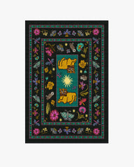 Lion’s Cub Charcoal Multicolor Flatwoven Rug by RIXO