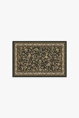 Bird & Pomegranate Soft Black Rug by Morris & Co.