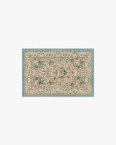 Lodden Soft Rose & Teal Rug by Morris & Co.
