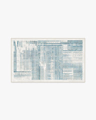 Linear Oasis Ivory & Blue Flatwoven Rug
