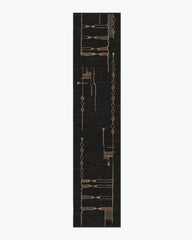 Nisa Ink Black Flatwoven Rug by Architectural Digest