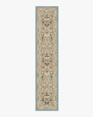 Lodden Soft Rose & Teal Rug by Morris & Co.