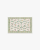 Meadow Sweet Ivory & Green Flatwoven Rug by Morris & Co.