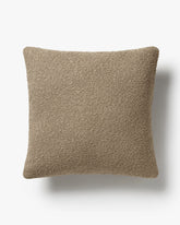 Warm Taupe Boucle Throw Pillow