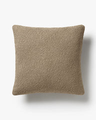 Warm Taupe Boucle Throw Pillow