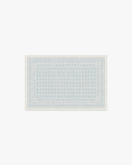 Palm Beach Powder Blue Flatwoven Rug by Gray Malin