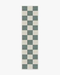 Jaque Checkered Slate Green Flatwoven Rug