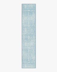 Palmetto Coastal Blue Flatwoven Rug by Gray Malin