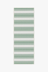 Marina Stripe Sage Green Outdoor Rug