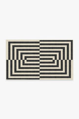 Op Art Charcoal Rug by Jonathan Adler