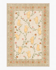 Pooh's Meadow Cream Multicolor Rug