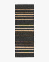 Arden Stripe Black & Natural Performance Weave Rug
