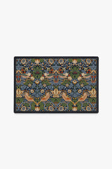 Strawberry Thief Minor Indigo Doormat by Morris & Co.