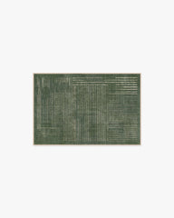 Linear Oasis Green Flatwoven Rug
