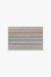 Multi Stripe Polychrome Flatwoven Rug
