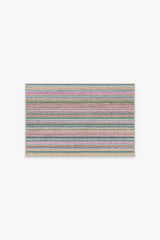 Multi Stripe Polychrome Flatwoven Rug