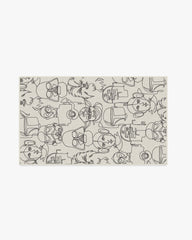 The Saga White & Black Rug
