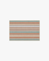 Tropez Stripe Red Multicolour Flatwoven Rug
