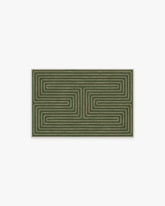 Labyrinth Fern Green Flatwoven Rug by Jonathan Adler