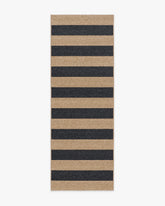 Nolan Bold Stripe Natural & Black Performance Weave Rug