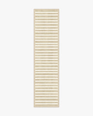 Elin Stripe Latte Cream Flatwoven Rug by goop