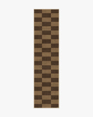 Yates Check Brown Re-Jute Rug by Architectural Digest