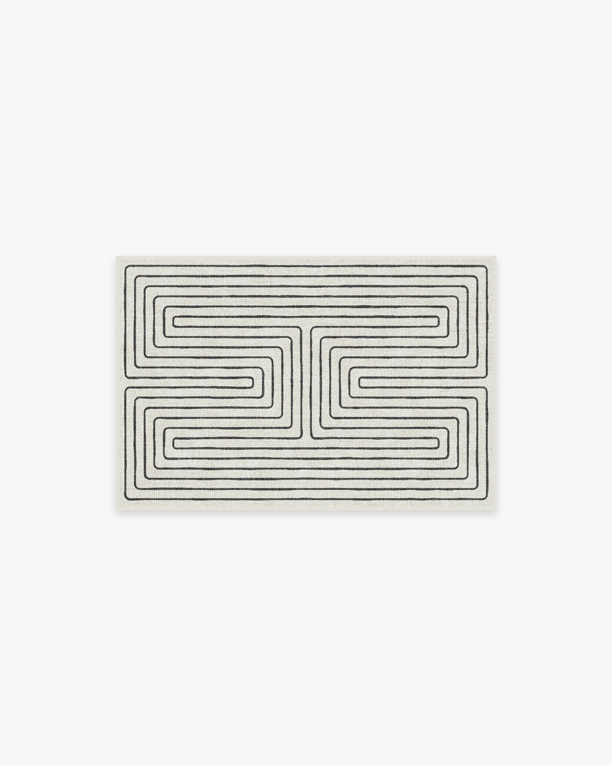 Labyrinth Black & Ivory Flatwoven Rug by Jonathan Adler