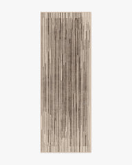Striated Border Brown Rug