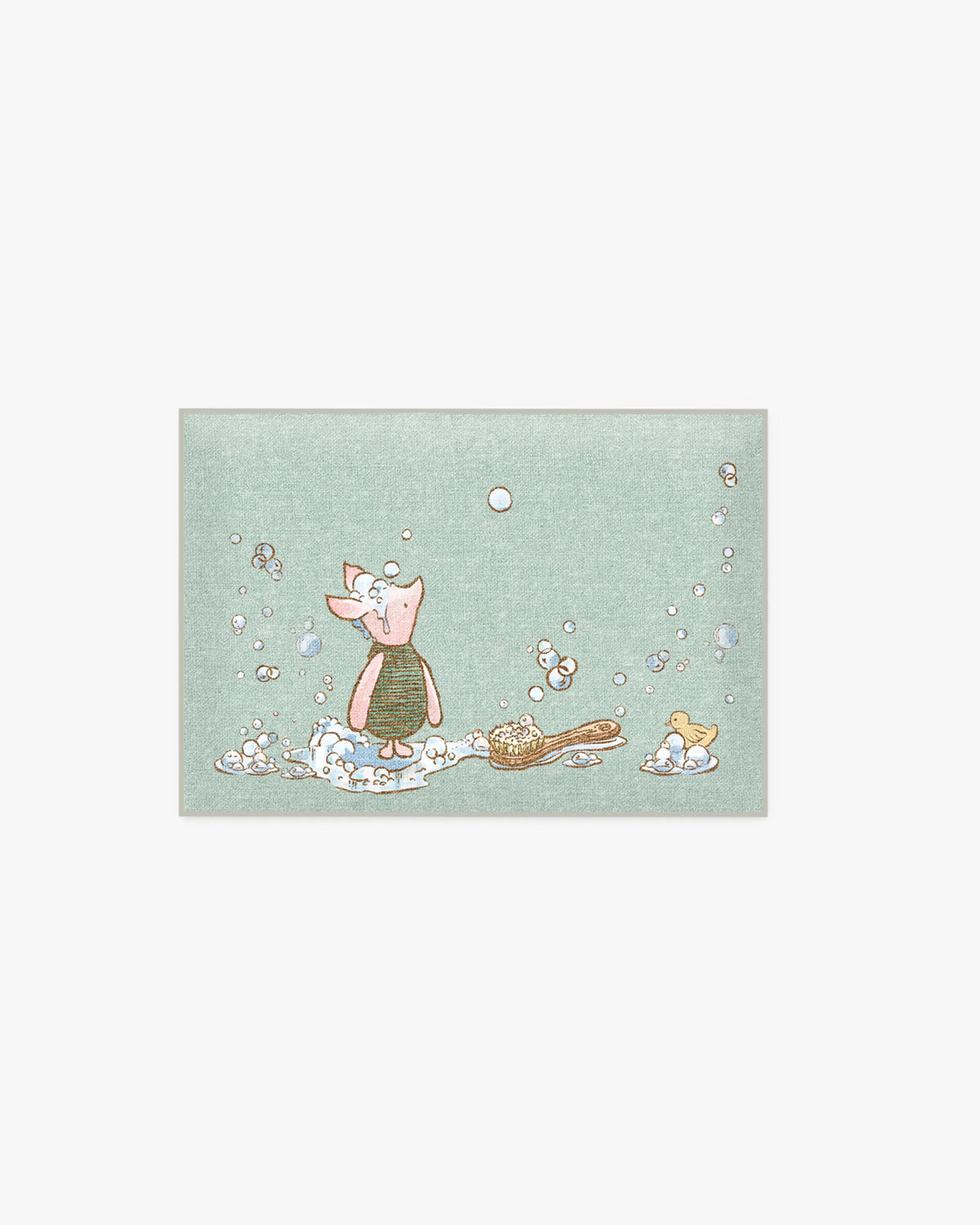 Piglet Bubble Bath Soft Green Bath Mat