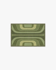 Paradox Green Flatwoven Rug by Jonathan Adler