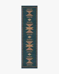 Lark Blue & Rose Flatwoven Rug