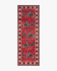 Zebras Red Rug by Scalamandré