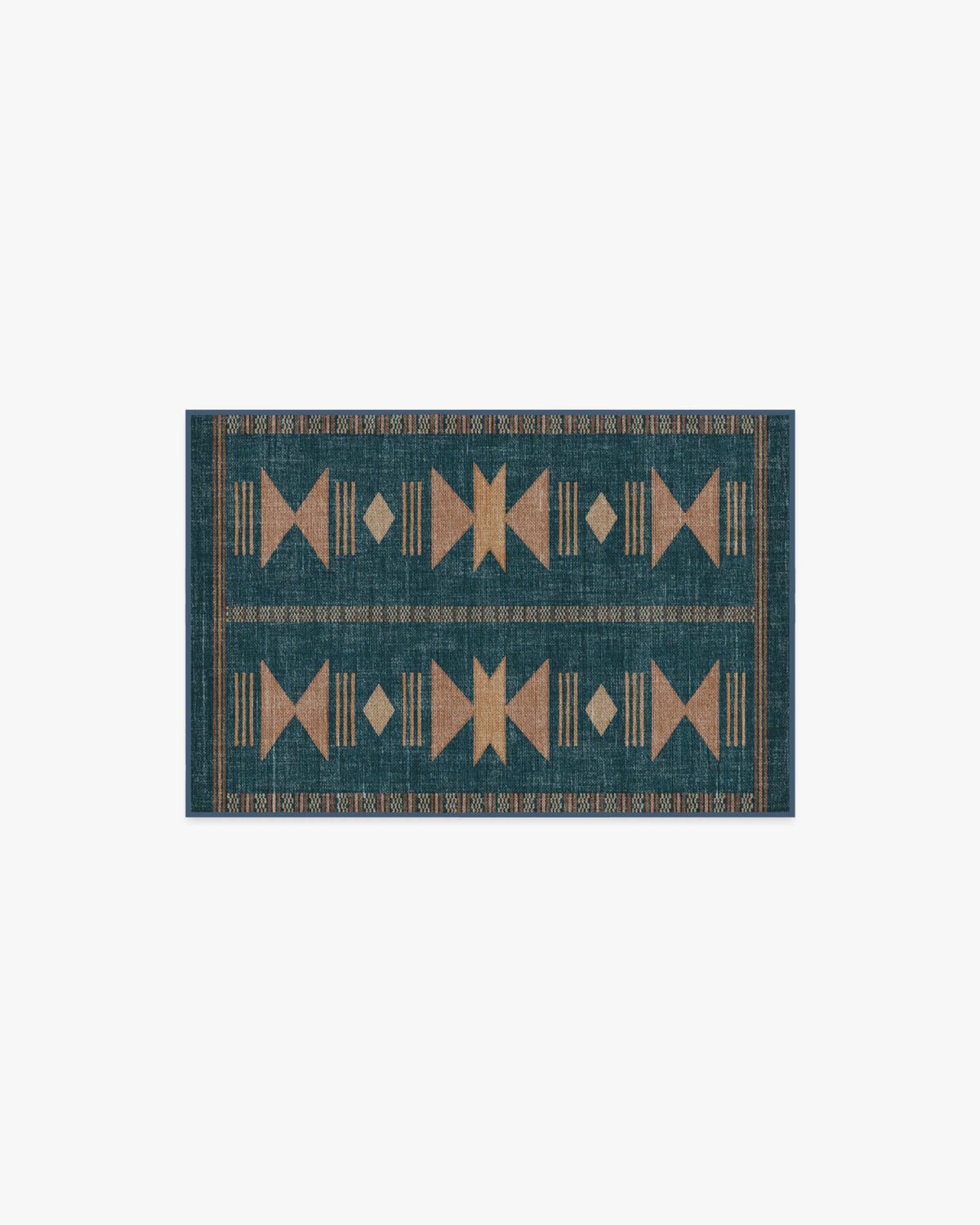 Lark Blue & Rose Flatwoven Rug