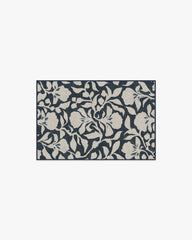 Flora Ink Blue & Ivory Flatwoven Rug by The Hiltons