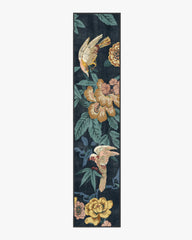 Bamboo & Bird Indigo Flatwoven Rug by Sanderson