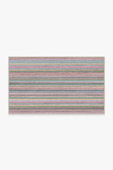 Multi Stripe Polychrome Flatwoven Rug