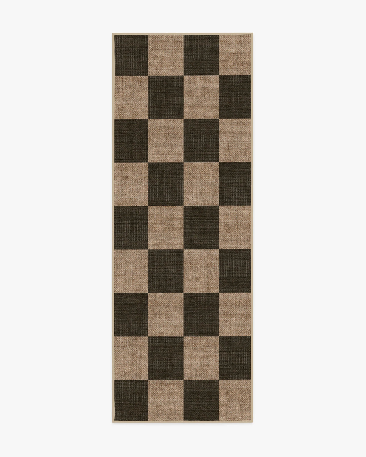 Checkerboard Soft Black Re-Jute Rug