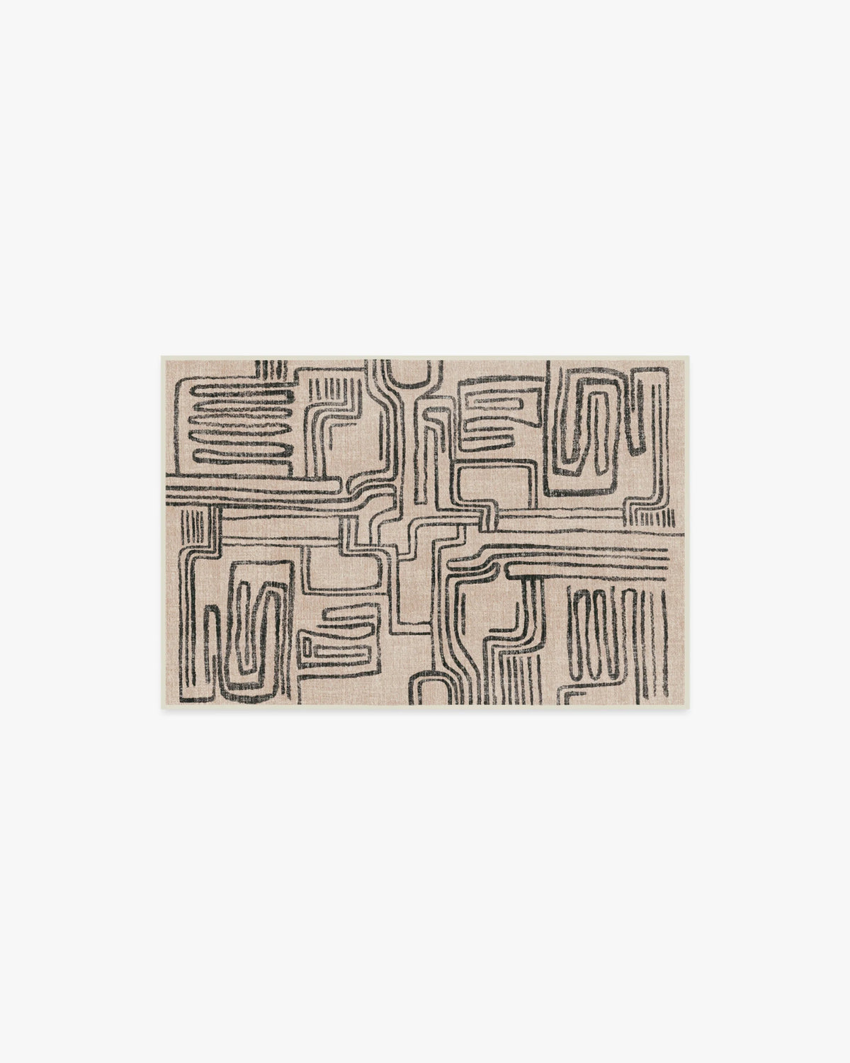 Kassena Black & Ivory Flatwoven Rug by Malene Barnett