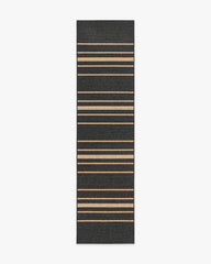 Arden Stripe Black & Natural Performance Weave Rug
