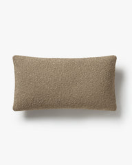 Warm Taupe Boucle Throw Pillow