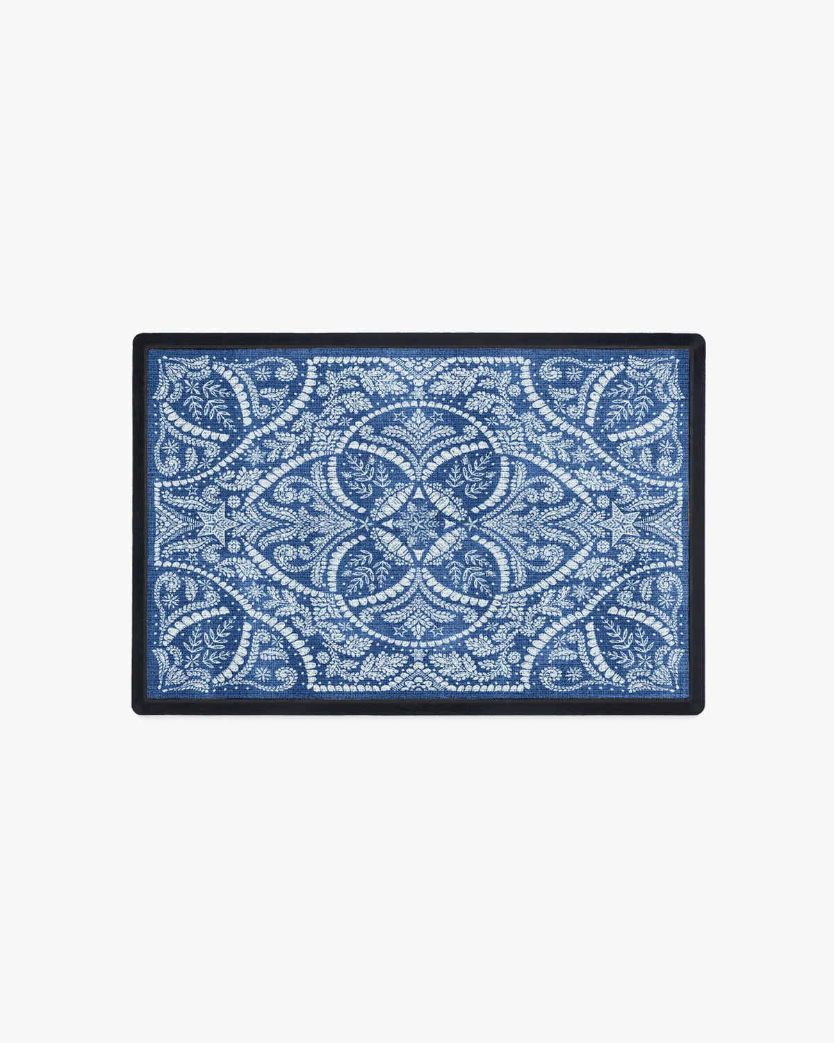 Winter Medallion Blue Doormat