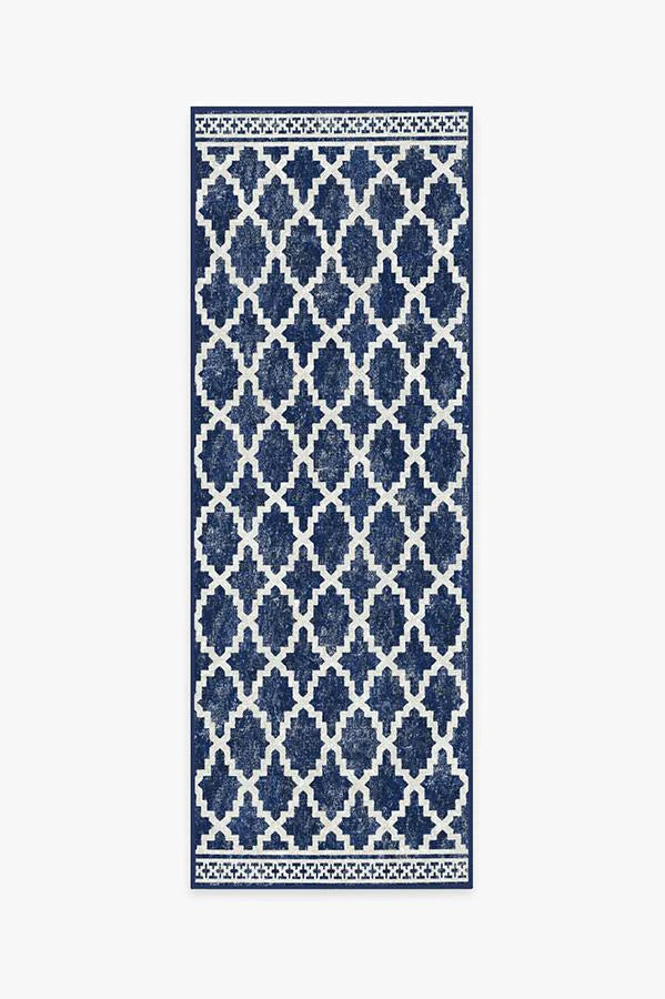 Cleo Trellis Royal Blue Outdoor Rug