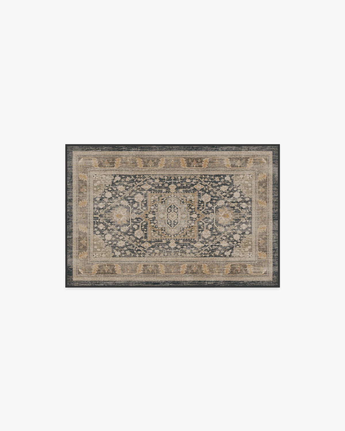 Zahra Ink & Vintage Citron Flatwoven Rug
