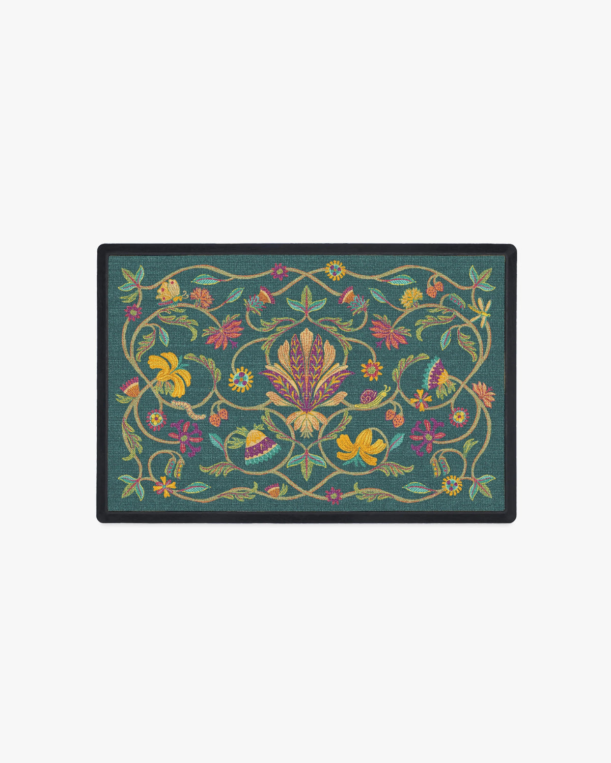 Tendril Teal Doormat by Iris Apfel