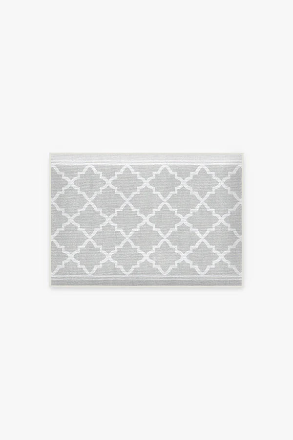 Tria Trellis Light Grey Bath Mat