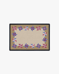 Patriotic Pinwheels Multicolor Doormat
