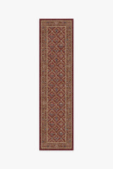 Bellflowers Amber Red Flatwoven Rug by Morris & Co.